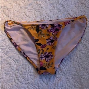 Flower print with yellow background swim bottoms
